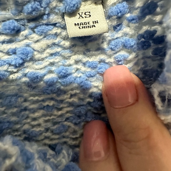 Scotch & Soda Blue Crew Neck Boucle Sweater MSRP $379 Size XS - Picture 7 of 7